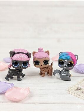 Rare L.O.L. Surprise! Pet Lot Madame Pup, Cozy Kitty, Eau De Splatters